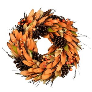 Jesienny wieniec z szyszkami Piava, 35 cm