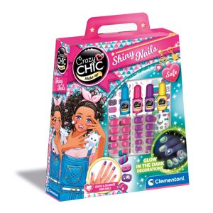 Clementoni Crazy CHIC - świecący w ciemnościzestaw lakierów do paznokci