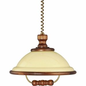 Prezent 73006 Acryl wood wisząca lampa wysuwana, Z54, E27 1x 60W, brązowy