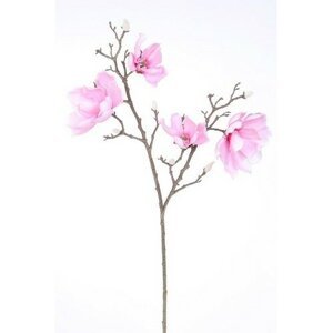 Sztuczny kwiat Magnolia jasnoróżowy, 86 cm