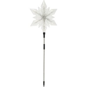 Świąteczna dekoracja LED Płatek śniegu przezroczysty, 25 diod LED, 6,6 x 24 x 3,5 cm