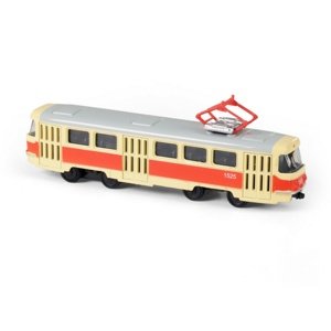Czeski metalowy tramwaj retro Rappa, 16 cm