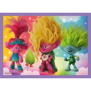 Trefl Puzzle Trolle 3 Kolorowe przygody, 4w1 (35, 48, 54, 70 elem.)