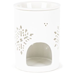 Porcelanowy kominek zapachowy Snow flower biały, 8,5 x 12 cm