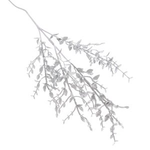 Sztuczna gałązka zimowa Twiggle srebrna, 20 x 75cm