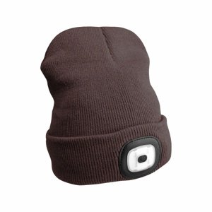 Sixtol Czapka z latarką czołową 45 lm, USB, uni, brązowy