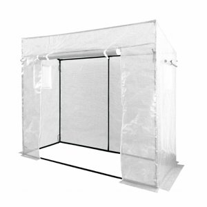 Szklarnia foliowa na pomidory duża biała plandeka, 200 x 77 x 168/146 cm