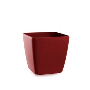 Doniczka Flower Lover Quadrato Easy czerwonamatowa, 24 cm, 24 cm