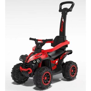 Leżaczek Baby Mix Mega z prowadnicą, czerwony