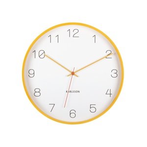 Karlsson 5926YE designerski zegar ścienny 40 cm, żółty