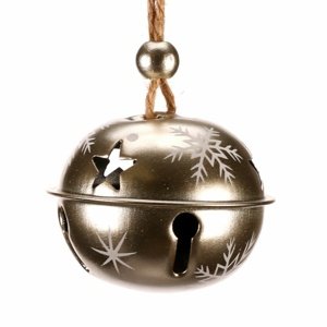 Zestaw wiszących świątecznych dzwoneczków, 12szt., metal, średnica 2 cm