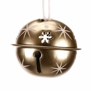 Zestaw wiszących świątecznych dzwoneczków, 6 szt.,metal, średnica 4 cm