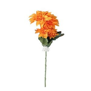 Sztuczny kwiat Dahlia żółty, 54 cm
