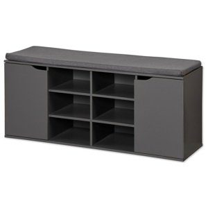 Kesper 15919 Stojak na buty z siedziskiem, szary, 103 x 48 x 30,5 cm