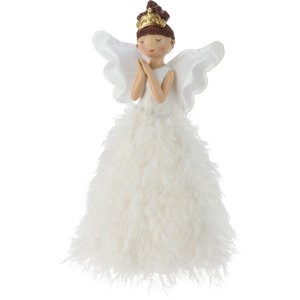 Dekoracja świąteczna LED Anioł Feather, 22 x 36 cm