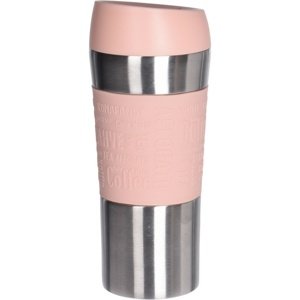 Podróżny kubek termiczny Tronto, 350 ml, różowy, stal nierdzewna, 8 x 20 cm