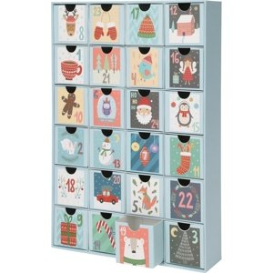 Papierowy kalendarz adwentowy Winter moments, 25,7x 6,4 x 38,3 cm
