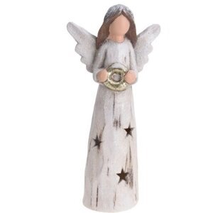 Anioł ceramiczny LED Nativity I, 32 cm