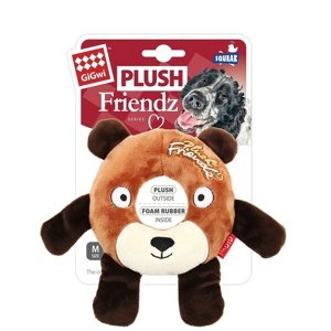 GiGwi Piszcząca zabawka dla psa Pluszowy miśFriendz, 17 x 16 x 2,5 cm