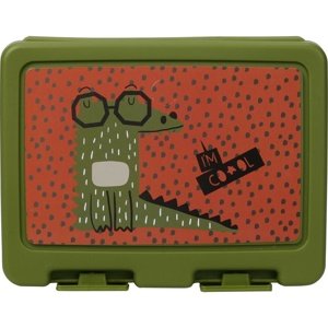 Hatu Plastikowe pudełko na śniadanie Krokodyl, 18 x 7,5 x 13,5 cm