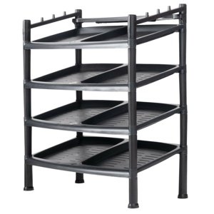 Szafka na buty 4 półki Black 52 x 34 x 67 cm