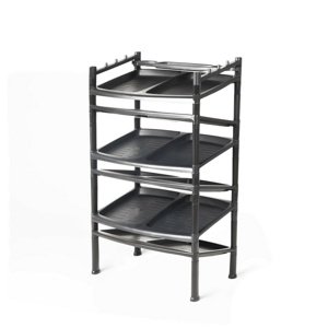 Szafka na buty 6 półek Black 52 x 34 x 91 cm