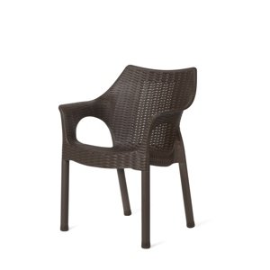 Fotel rattanowy Cambridge Dark Brown 61 x 54 x 80cm