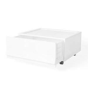 Modułowy pojemnik Wave Snow z kółkami 54,6 x 43,4x 22 cm, szeroki - 1 szuflada - kółka