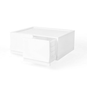 Modułowy pojemnik Wave twin Snow bez kółek 54,6 x 43,4 x 22 cm, szeroki - 2 szuflady