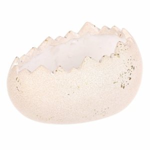 Ceramiczna skrzynka na kwiaty Skorupa na płaskiej powierzchni, 17 x 13 x 9 cm