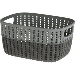 Plastikowy kosz Duo, szary, 23,5 x 17,5 x 11,5 cm