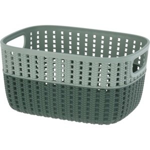 Plastikowy kosz Duo, zielony, 23,5 x 17,5 x 11,5 cm