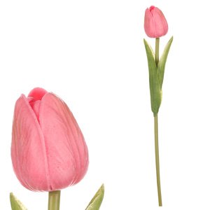 Sztuczny tulipan piankowy mini PINK, 5 x 5 x 34 cm