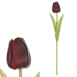 Sztuczny piankowy tulipan mini, ciemnoczerwony, 5x 5 x 34 cm