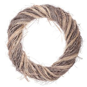 Wianek wiklinowy szaro-brązowy, średnica 50 cm