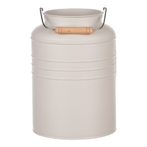 Wazon metalowy Pail szaro-brązowy, 13 x 18 x 26 cm