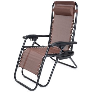 4Home Ogrodowe leżakowe krzesło Relax, brązowe