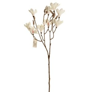 Gałązka magnolii biała 70 cm wys. 9 kwiatów ipąków