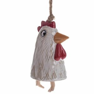 Ceramiczna dekoracja wisząca Kogut - DDzwonek, 8,2 x 6,6 x 11,5 cm