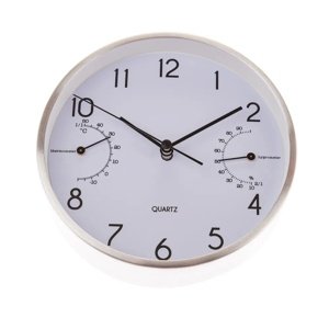 Zegar ścienny z termometrem i higrometrem 15 cm