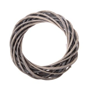 Wiklinowy wieniec Elemetary brązowy, średnica 20cm