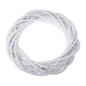 Wianek wiklinowy Elemetary biały, średnica 30 cm