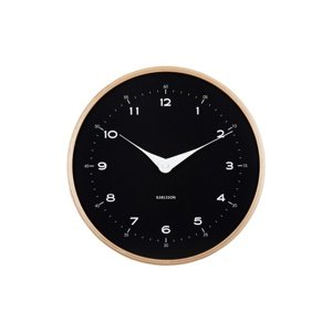 Karlsson 5995BK design zegar ścienny czarny, śr.30 cm