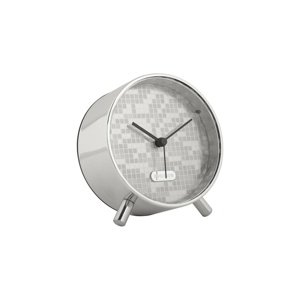 Budzik Karlsson 6004SI srebrny, średnica 11 cm