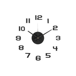 Karlsson 6001BK design zegar samoprzylepny czarny,średnica 40 cm