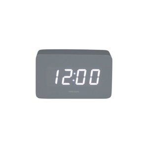 Karlsson 5983GY designerski zegar LED z alarmem, szary, 10 cm