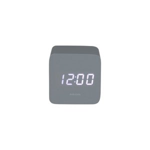Karlsson 5982GY designerski zegar LED z alarmem szary, 7 cm