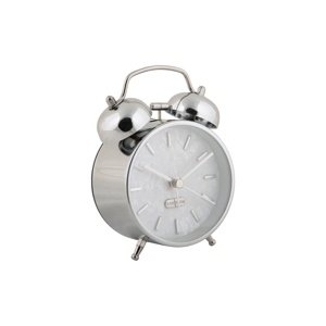 Karlsson 6009CH budzik design srebrny, średnica 12 cm