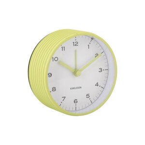 Karlsson 6010GR budzik design żółty, średnica 9 cm