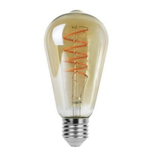 Rabalux Dekoracyjna żarówka LED ze skręconą falą,bursztynowa, E27, ST64, 4 W, 300 lm